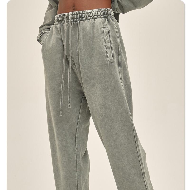 Streetwear Trendy Brand Distressed Loose-Fit Men's Wash Water Vintage Men's Pants Casual Pants Designer Clothes Baggy