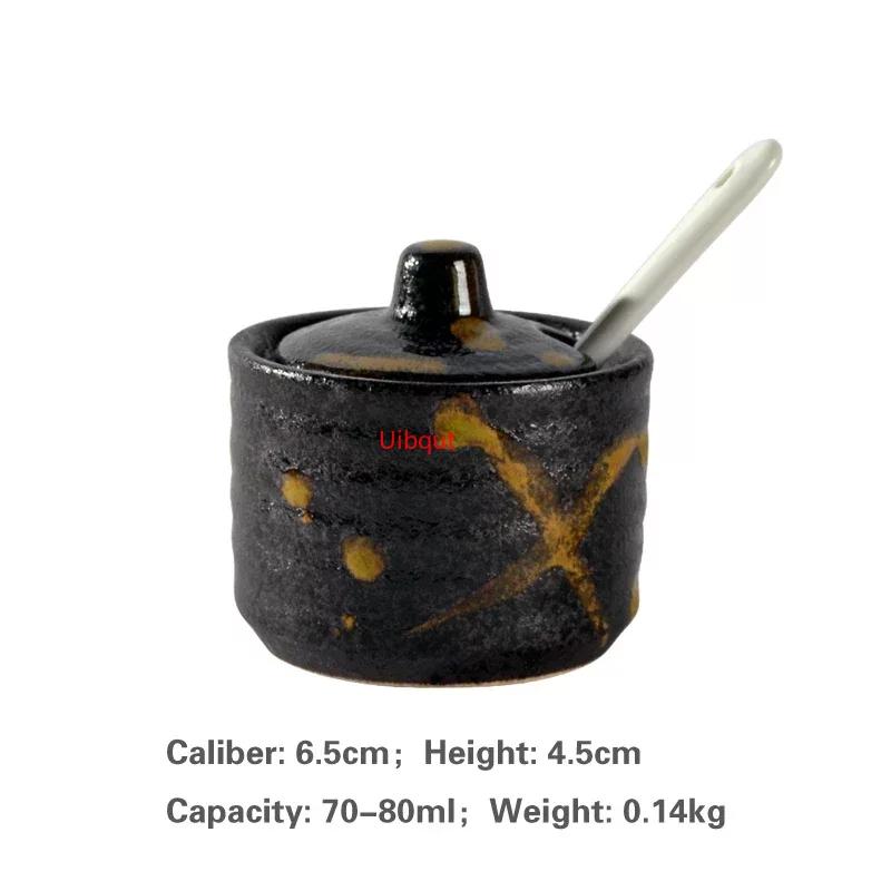 Japanese Tank Creative Seasoning Can Ceramic Seasoning Tank Kitchen Ware Storage Bottles and Jars Bottle Glass Bottle Jars