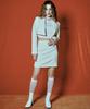 Vi Lac Tea H-Line Slit Mini Skirt