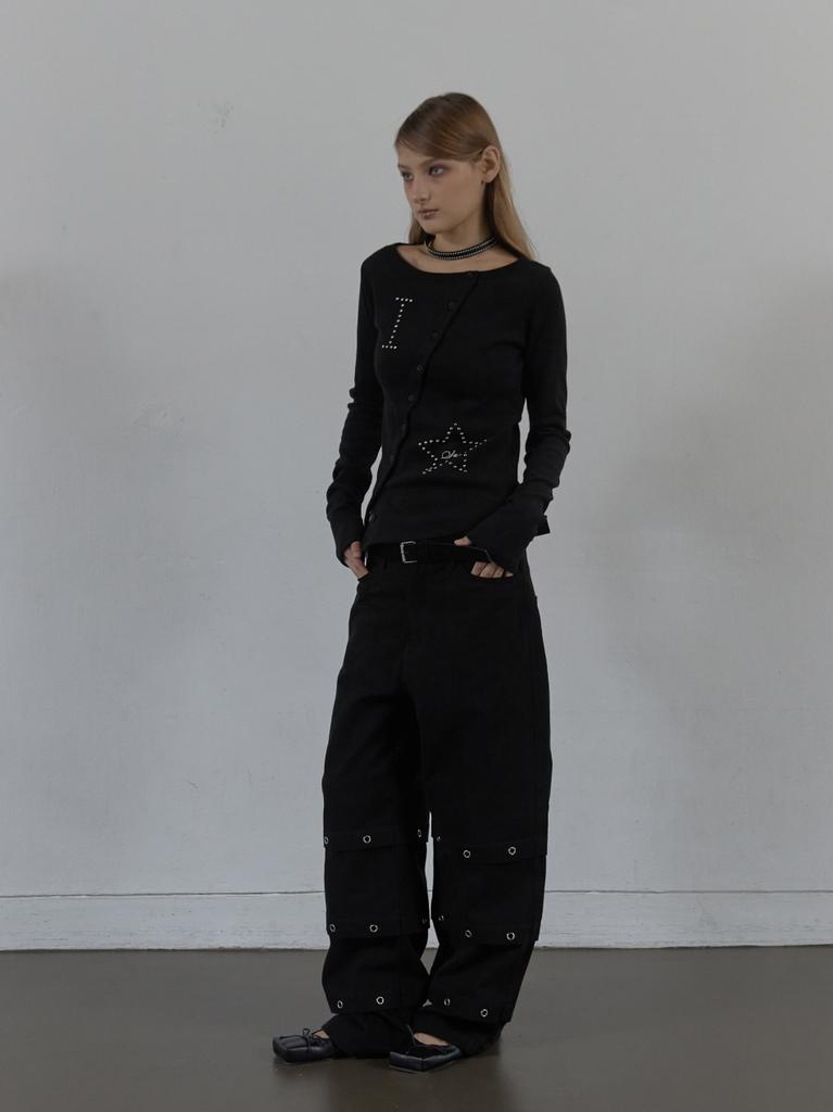 SETUP-EXE Star Button Top / Black
