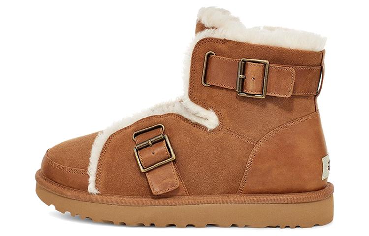 UGG Dune Mini Buckle Boot Fleece Lined Brown Women s 1119431-CHE 37