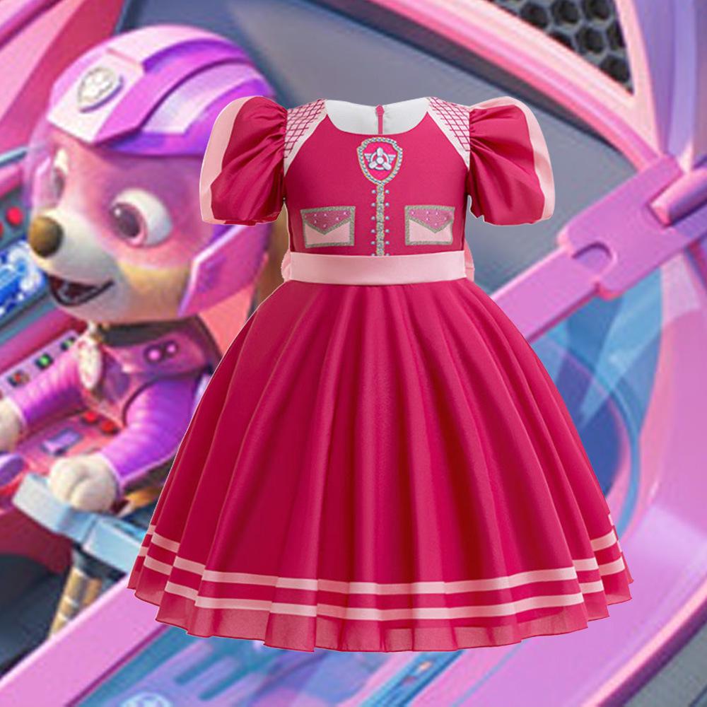 Paw Patrol Skye Princess Dress - Kids' Cosplay Costume with Puffy Skirt