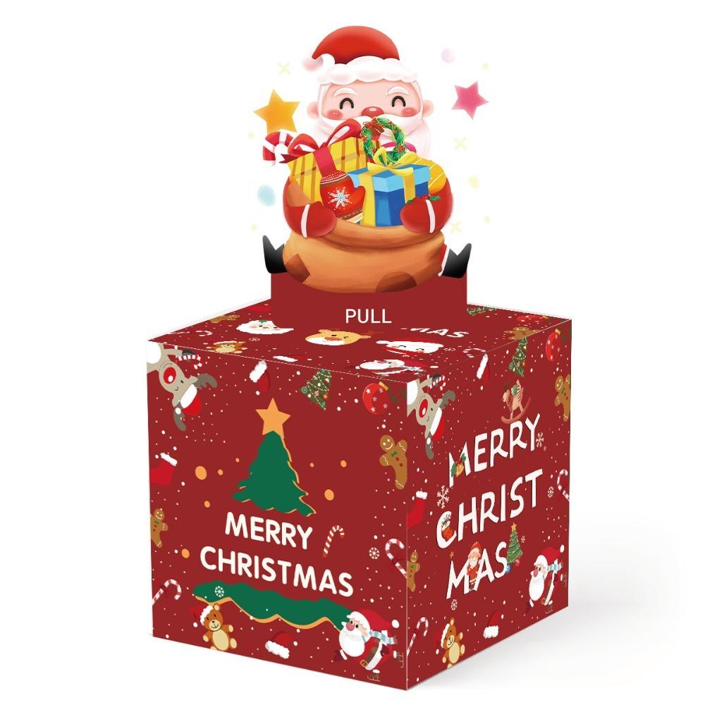 

Christmas Surprise Cake Box Cash Draw Money Paper Box, Suitable for Christmas Party Cake Gift Box Gift Santa Claus Decorations