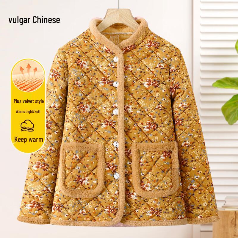 

2025 Women s Autumn Winter Plush Lined Short Padded Jacket 3XL