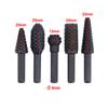 5pcs/Set Steel Rotary Rasp File 1/4" Shank Rotary Craft Files Rasp Burrs Wood Bits Grinding Power Woodworking Hand Tool