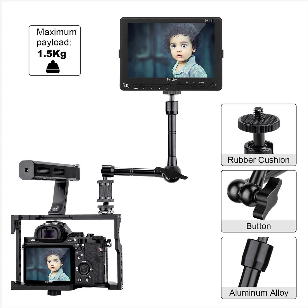 11 Zoll Metall Magic Gelenkarm Verstellbare Superklemme für LED-Licht LCD-Video DSLR-Kamera Zubehör