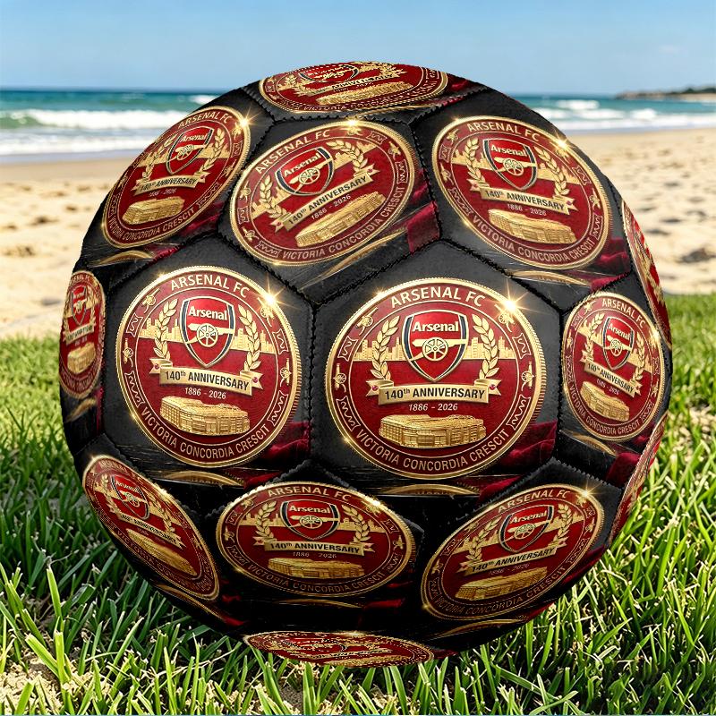 Pallone da Calcio Arsenal F.C. Misura 5, Calcio in PU Resistente all'Usura per Partite, Allenamenti e Pratica Quotidiana, Regalo di Compleanno per Appassionati di Calcio