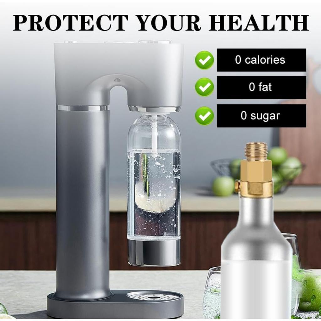 CO2-Adapter für Sodastream TR21-4 auf TR21-3, Passend für Quooker Cube Tank, Messinggewindeadapter - Kompatibel mit Quooker CO2-Flasche, Sodapop, Gas-Flasche
