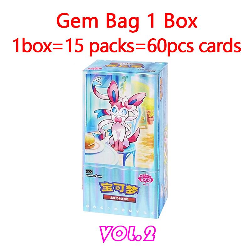 Original Genuine Gem Bag VOL.2 Trading PTCG Pokemon Cards Collected Gem Bag Magnet Hi Deck Eevee Ibrahimovic Gem Pack Gift