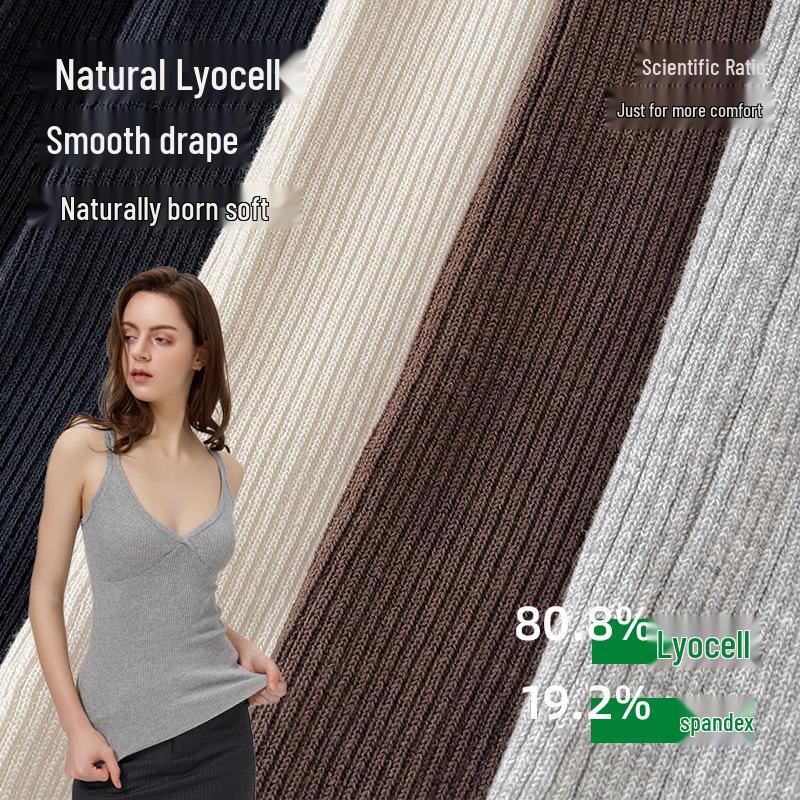 Women's Slimming V-Neck Lyocell Knit Camisole – Breathable, Sleeveless Base Layer for Summer