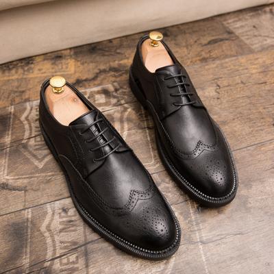 Modne Brogsy Męskie Klub Nocny Biznesowe Eleganckie Włoska Formalna Moda Codzienna Skórzane Płaskie Buty Męskie Ślubne Imprezowe Buty Oksfordy Obuwie