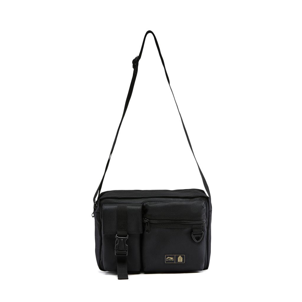 Li Ning Sports Life Collection Polyester Crossbody Bags Unisex Black ABDW081-1