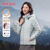 YAYA Women's Lightweight Hooded Duck Down Jacket