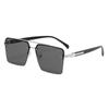 New Retro Metal Double-beam Gradient Sunglasses Driving Driving Sunshade Half-frame Sunglasses