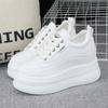 Fashion High Quality 10cm Platform Wedge Sneakers Height Increased Shoes Leather Women Spring Autumn Waterproof  Shoes Tenis De Mujer