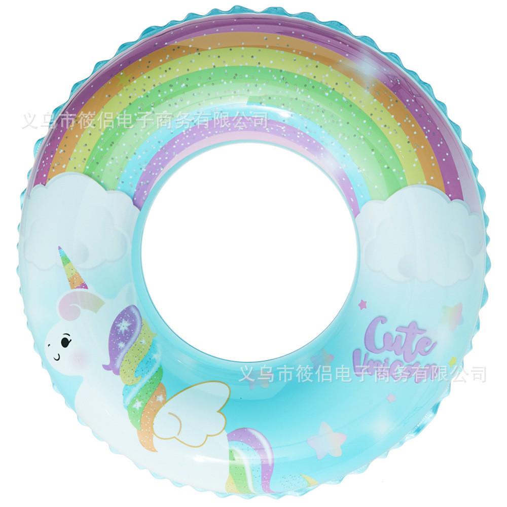 Children Swimming Adult Circle New Cartoon Colorful Unicorn Pattern Water Toys