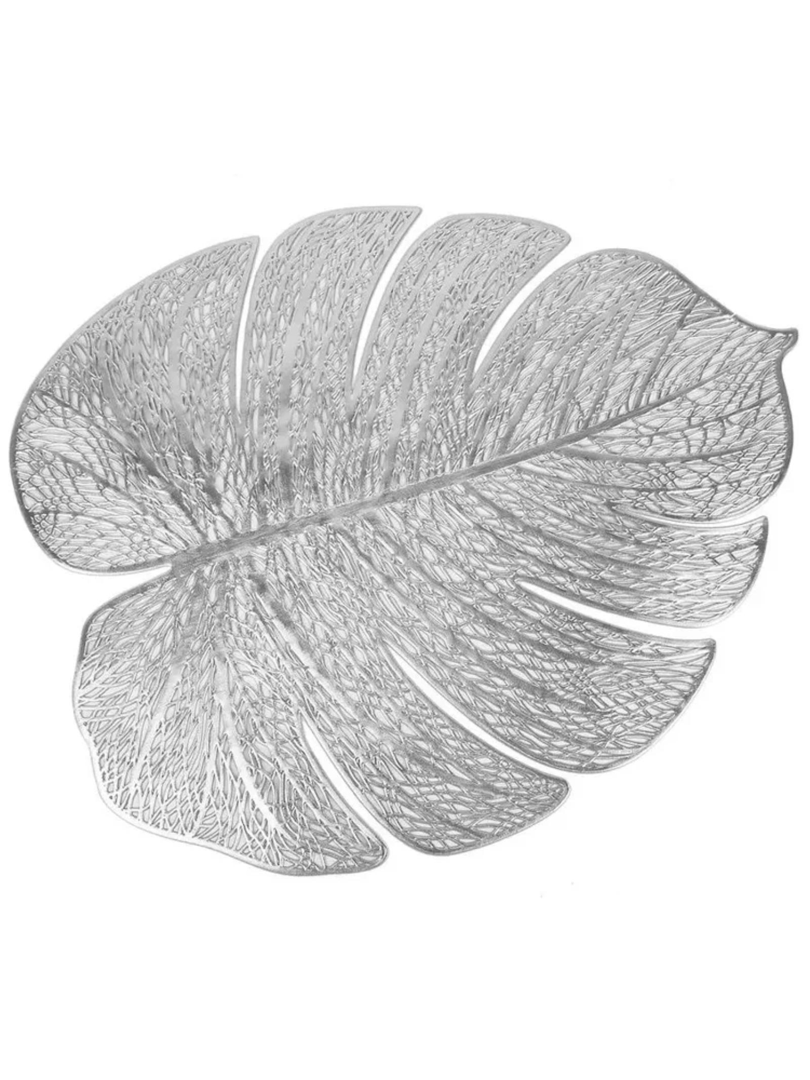 

Подставка под тарелку в форме листа монстеры, Декоративная подставка уникальной формы с золотым тиснением, и Не-западная подставка для домашнего использования.