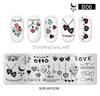 Nail Art Printing Small Long Steel Plate Valentine's Day Love DIY Painted Printing Stainless Steel Nail Printing Plate