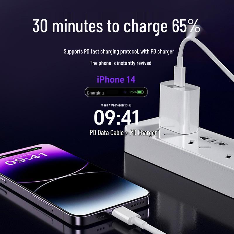 PD30W Fast Charging Cable for Apple iPhone 17/16/15/14/13, iPhone 11 Pro Max & Tablet