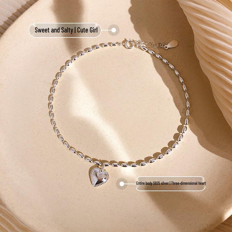 S925 Sterling Silver Korean Style Women's Bracelet - Perfect for Couples and Birthday Gifts