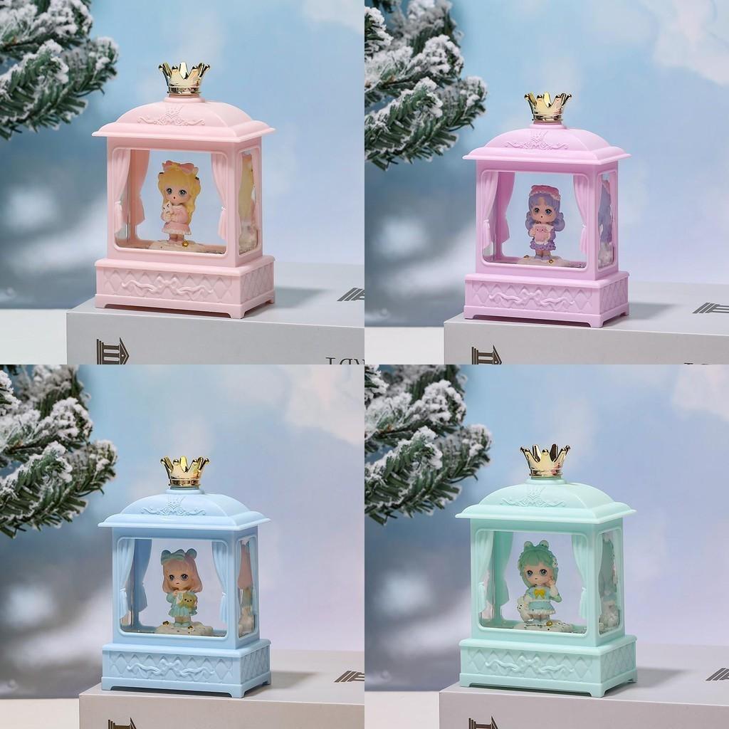 Modern Minimalist Resin Music Box With Star Light For Bedroom Decor Girls' Birthday Gift