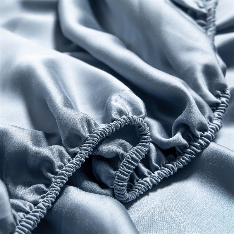 Four Seasons Tencel Fitted Sheet: Breathable, Cooling Nude Mattress Protector for Single/Double Beds.