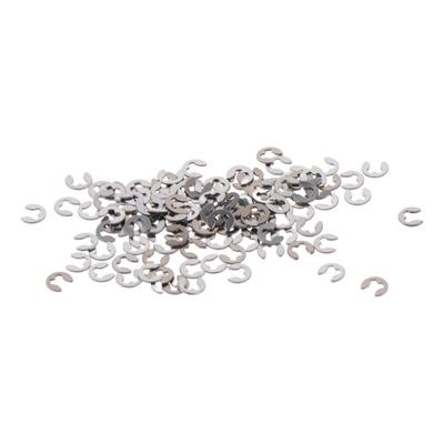100Pcs Durable 2mm X 5mm Snap Ring 304 Stainless Steel Silver Tone E-Clips External Retaining Ring Shaft Fastener