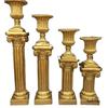 Wedding Gold Roman Column Flower Stand – European Stripe Trophy Fiberglass Décor