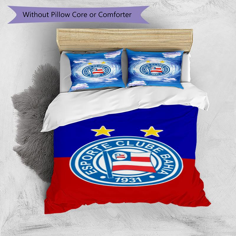 Esporte Clube Bahia Sports Club Emblem Printed Pattern Duvet Cover Set – includes 1 duvet cover and 2 matching pillowcases Bedroom Christmas gifts