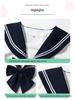Navy Collar White Sailor Suit JK Uniform Set with Skirt