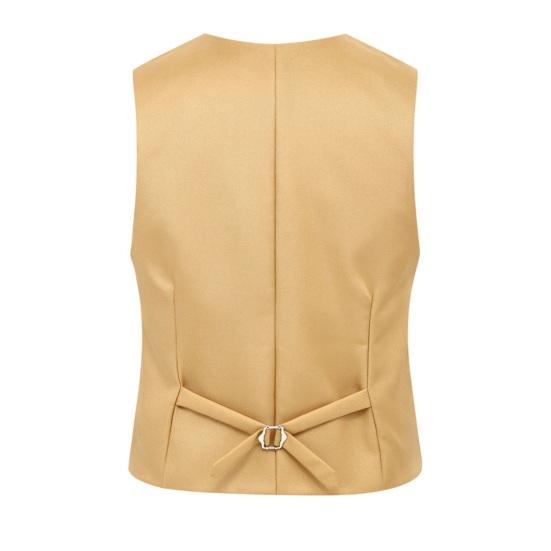 Einfache Einfarbige Männer Anzug Weste Slim Fit V-ausschnitt Ärmellose Einreiher Freizeit Party Bar Bankett Kleid Weste Arbeitskleidung