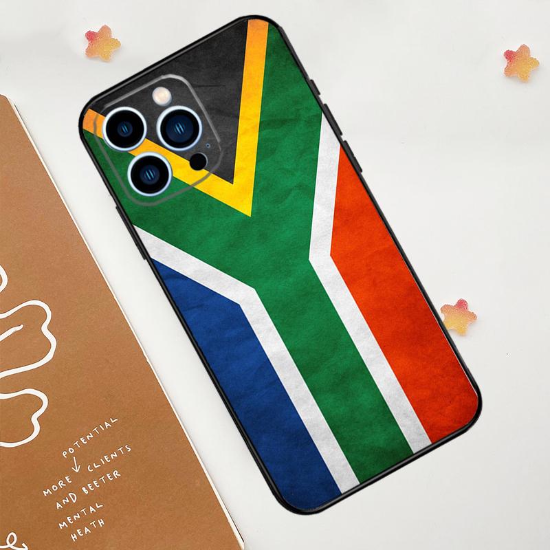 South African Flag Phone Case For iPhone 17 Pro Max 14 13 12 11 15 16 Pro Max mini 15 Plus 16e 17 Air Funda