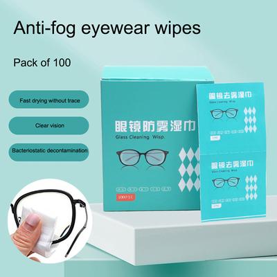 50/100Pcs Gläser Reiniger Nass Wischen Anti Nebel Beschlagen Staub Entferner Reinigung