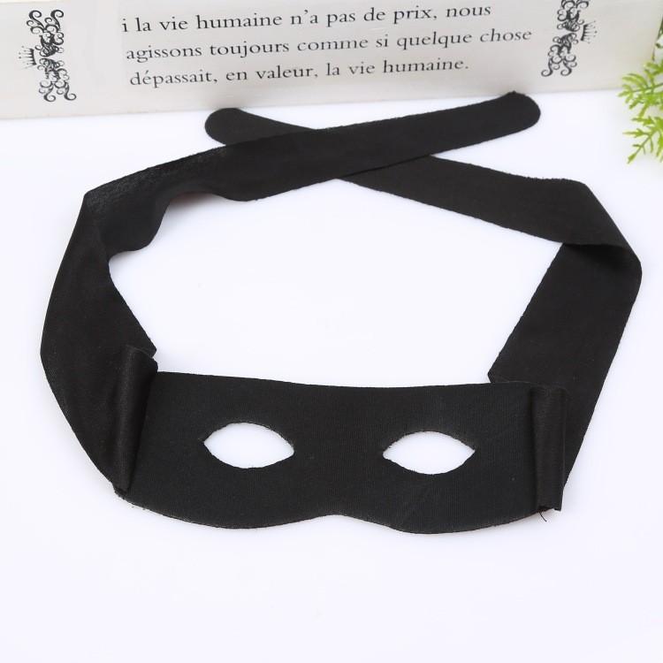 Zorro Black Halloween Eye Mask Blindfold Performance Props Supplies Cosplay