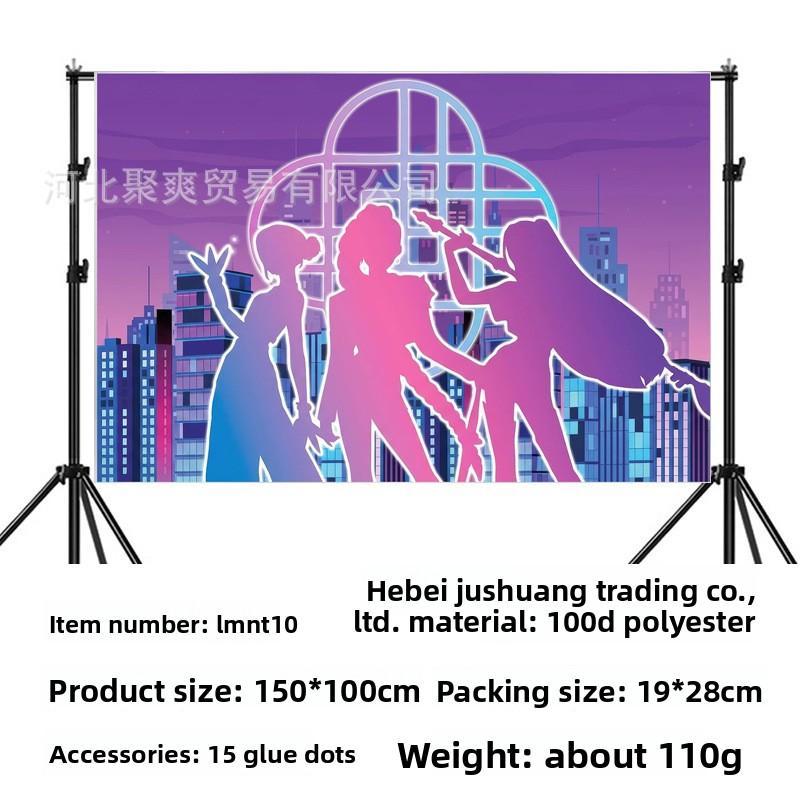 Theme Birthday Background Cloth Anime Cartoon Children's Birthday Party Decorative Props Photography Photo Screen