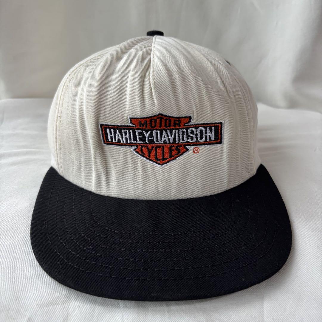 

[Б/У] Винтажная кепка Harley-Davidson, двухцветная бежевая, сделано в США