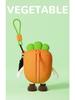 Q Version Cartoon Vegetable Silicone Keychain Earphone Coin Mini Bag Pendant for Kids