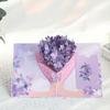 Foldable 3D Greeting Card with Envelope Handmade Decorative Birthday Gift Card Fly-out Holiday Blessings Card