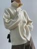 Unisex Korean Fashion Knitted Sweater: Loose Fit with Button Details for Autumn/Winter
