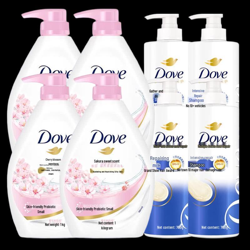 Dove Cherry Blossom Shower Milk & Anti-Dandruff Shampoo Bundle