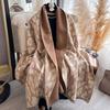 Autumn and Winter European and American Leopard Print Scarf Women's Imitation Cashmere Long Fringed Shawl Scarf Neck Warm Scarf