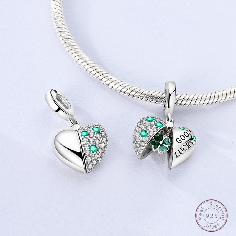 Hot 100 Copper Four Leaf Shamrock Sparkling Zirconia Bead Charms 3mm Do It Yourself Holiday Exquisite Jewellery Gift Making