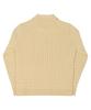 SELITIO Women'S Color Point Cable Collar Knit Lemon