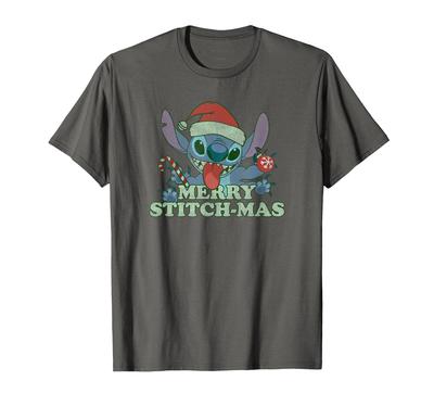 Disney Lilo Stitch Christmas Merry Stitch Mas & T-Shirt