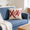 Valentine's Day Pillow Cover 18" Faux Fur Love x 18" Soft Plush Heart Pillowcase Embroidery Throw
