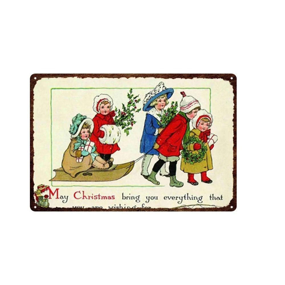 Metal Sign Halloween Cats Pumpkins Wall Decor 20x30 Cm