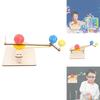 Science Experiment Diy Wooden Earth Moon Sun Solar System Model Kit Educational Toy For Kids