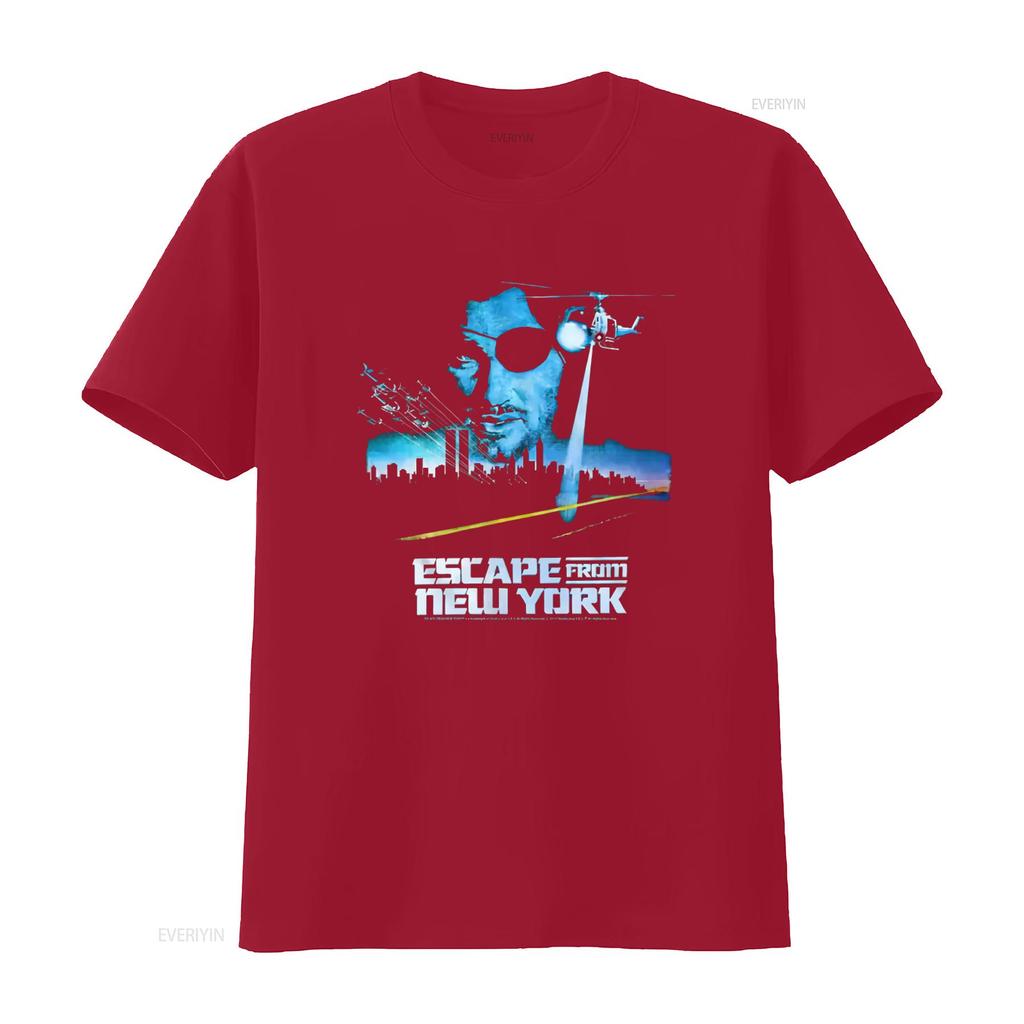 Escape From New York Helicopter Poster Mens T Shirt Snake Plissken Movie Print Vintage Washed Soft Casual Streetwear