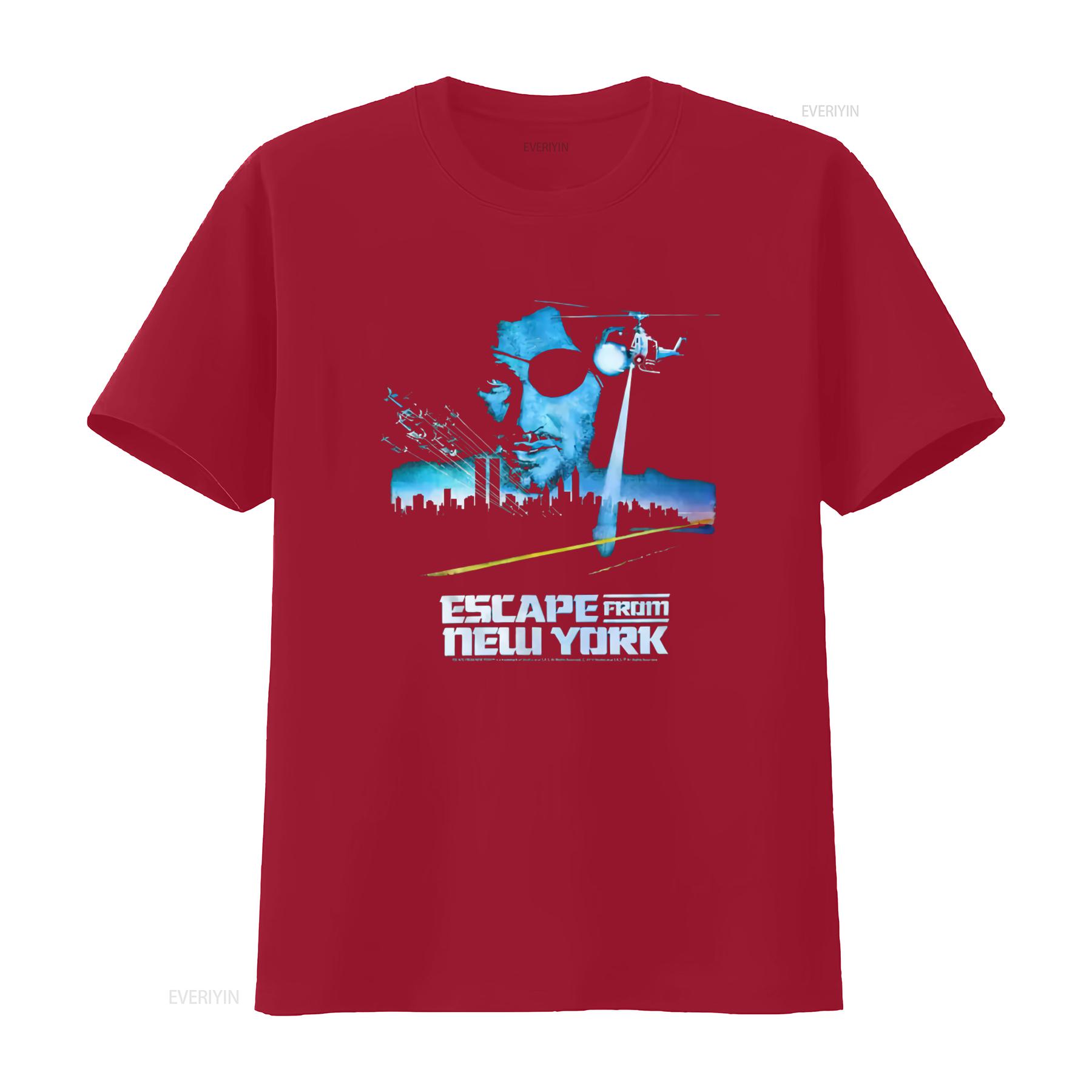 

Escape From New York Helicopter Poster Mens T Shirt Snake Plissken Movie Print vintage Washed Soft Casual streetwear S