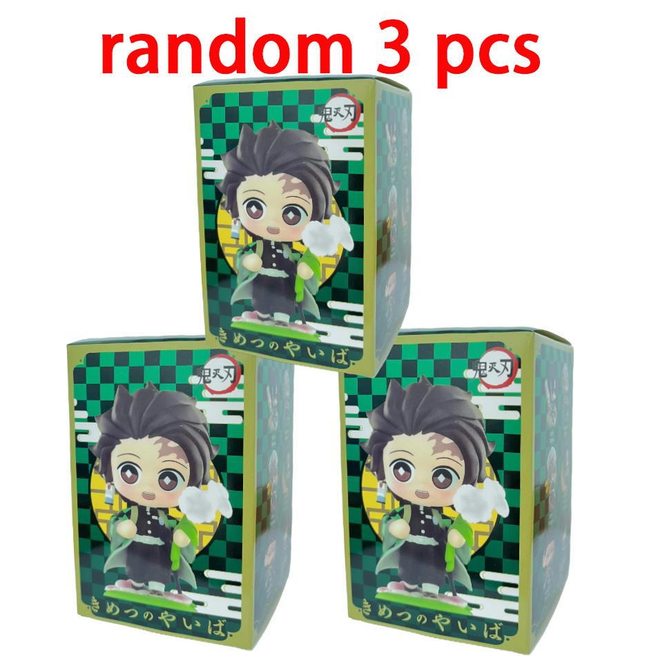 Anime Demon Slayer Tanjiro Kamado And Nezuko Blind Box PVC Figure Creative Cartoon Model Statue Christmas Birthday Surprise Gift